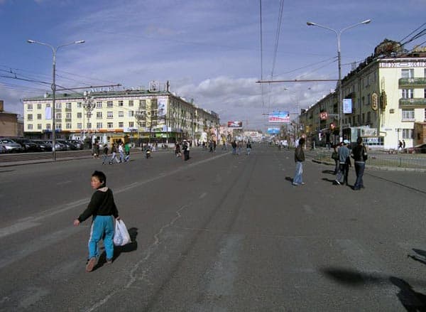 Manifestazione nelle strade di Ulaanbaatar